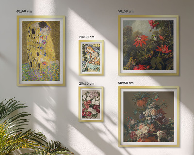 Set om 5 tavlor Blomsterkonstkompositioner