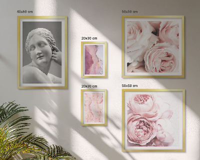 Set om 5 tavlor Klassiska blomsterskulpturer
