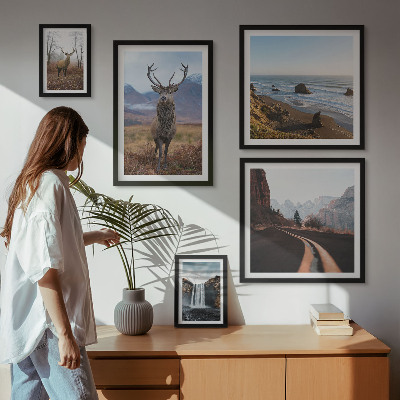Väggdekoration tavelset Natur vilda djur landskap