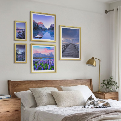 Väggdekoration tavelset Berg- och kustlandskap