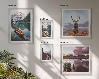 Väggdekoration tavelset Landskap berg sjöar natur