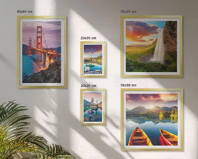 Landskap med natur och broar i USA set om 5 tavlor