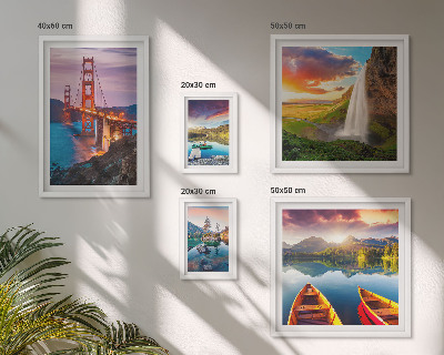 Set om 5 tavlor Landskap natur broar USA