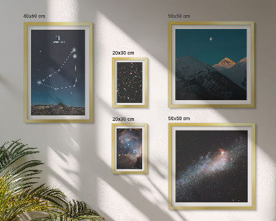Tavelvägg med 5 tavlor Kosmiska landskapskonstellationer