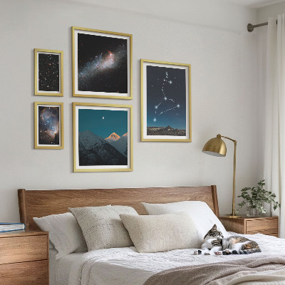 Set om 5 tavlor Kosmiska konstellationer i galaxen