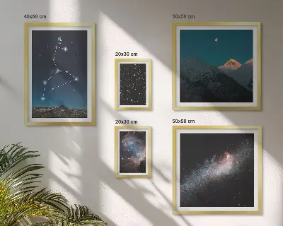 Kosmiska konstellationer i galaxen set om 5 tavlor