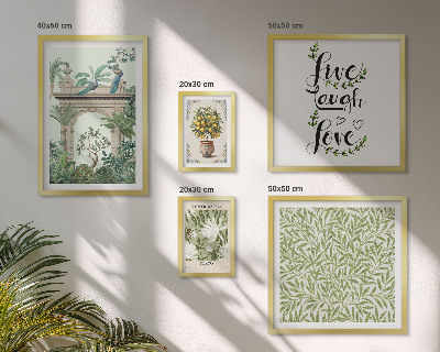 Set om 5 tavlor Växtmotiv boho accenter