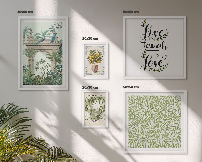 Set om 5 tavlor Växtmotiv boho accenter