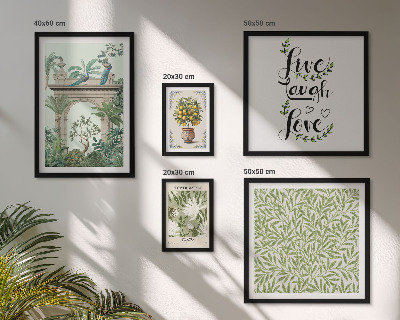 Set om 5 tavlor Växtmotiv boho accenter