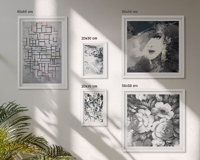Väggdekoration tavelset Abstrakta blommor moderna porträtt
