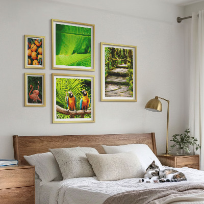 Tavelvägg med 5 tavlor Tropiska naturfruktmotiv