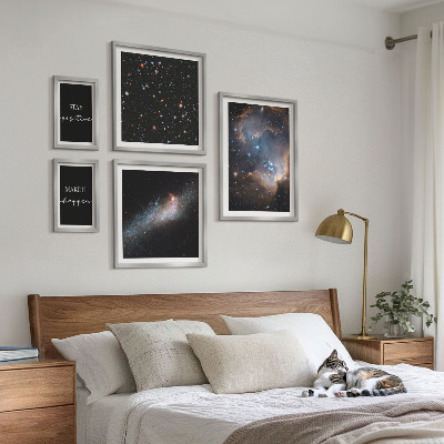 Väggdekoration tavelset Kosmisk inspirationsmotivation