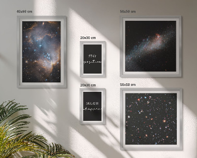 Väggdekoration tavelset Kosmisk inspirationsmotivation