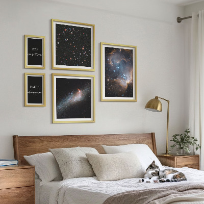 Väggdekoration tavelset Kosmisk inspirationsmotivation