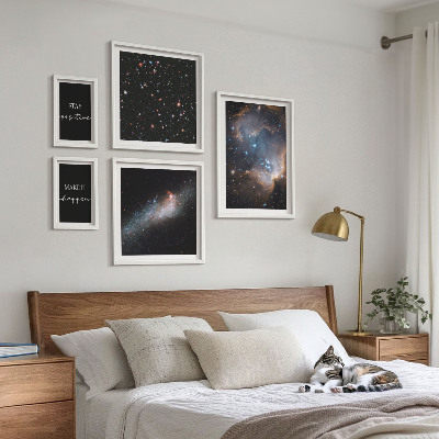 Väggdekoration tavelset Kosmisk inspirationsmotivation