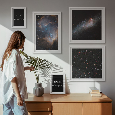 Väggdekoration tavelset Kosmisk inspirationsmotivation
