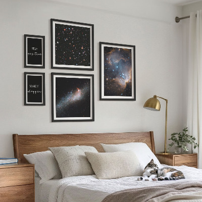 Väggdekoration tavelset Kosmisk inspirationsmotivation