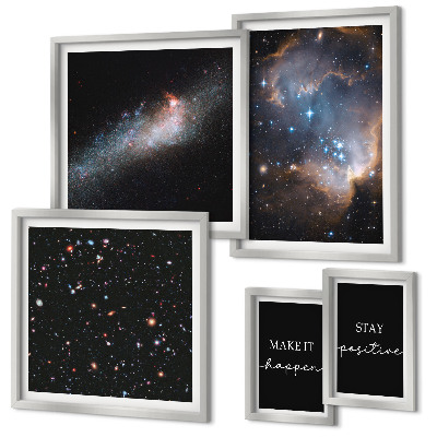 Väggdekoration tavelset Kosmisk inspirationsmotivation