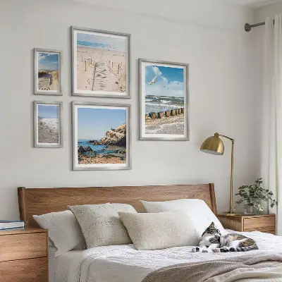 Tavelvägg Strandlandskap set med 5 tavlor