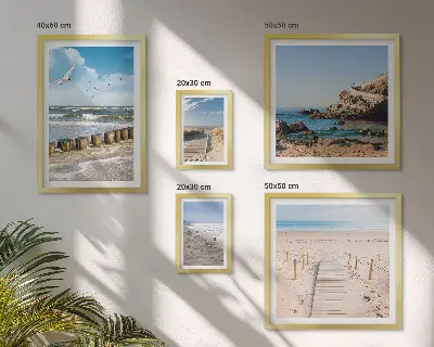 Tavelvägg Strandlandskap set med 5 tavlor