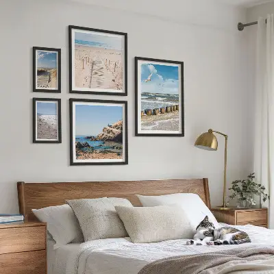 Tavelvägg Strandlandskap set med 5 tavlor