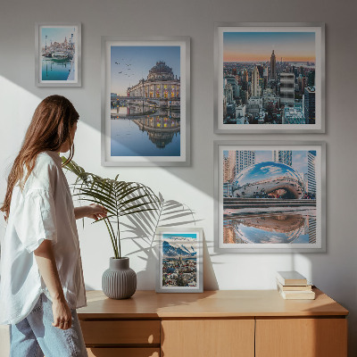 Set om 5 tavlor Urbana landskap arkitektur natur