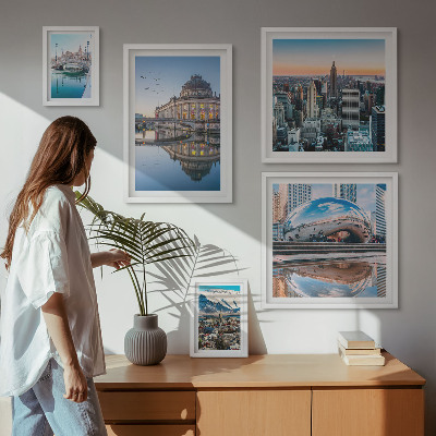 Set om 5 tavlor Urbana landskap arkitektur natur