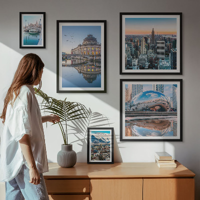 Set om 5 tavlor Urbana landskap arkitektur natur