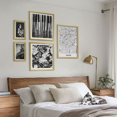 Väggdekoration tavelset Elegant arkitektur i parisisk stil