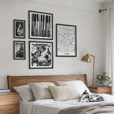 Väggdekoration tavelset Elegant arkitektur i parisisk stil