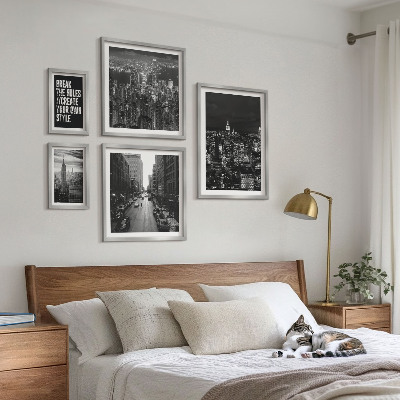 Set om 5 tavlor Svartvita vyer från New York City