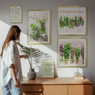 Väggdekoration tavelset Inspirationer till örtdekorationer