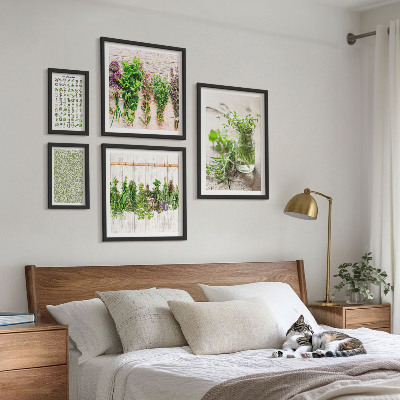 Väggdekoration tavelset Inspirationer till örtdekorationer