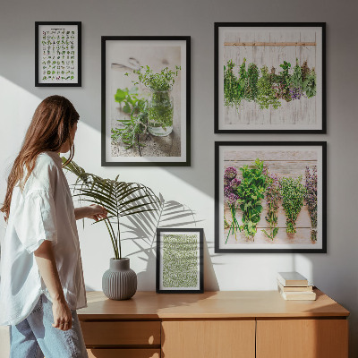 Väggdekoration tavelset Inspirationer till örtdekorationer