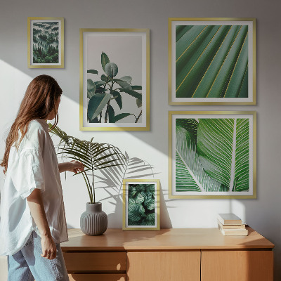 Set om 5 tavlor Inspirationer från tropiska växter