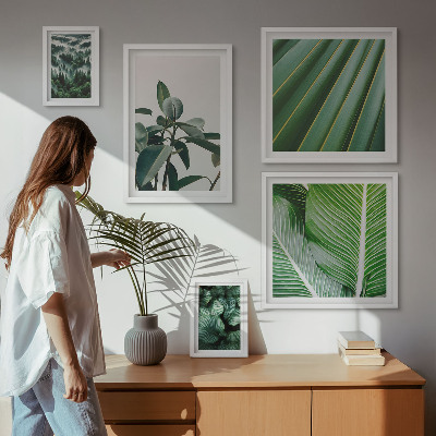 Set om 5 tavlor Inspirationer från tropiska växter