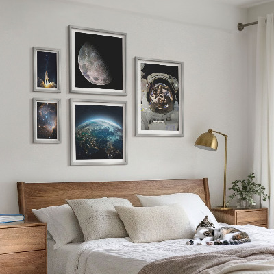 Väggdekoration tavelset Astronauternas rymdupptäckter