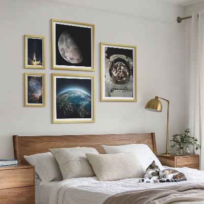 Väggdekoration tavelset Astronauternas rymdupptäckter