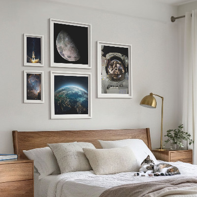 Väggdekoration tavelset Astronauternas rymdupptäckter