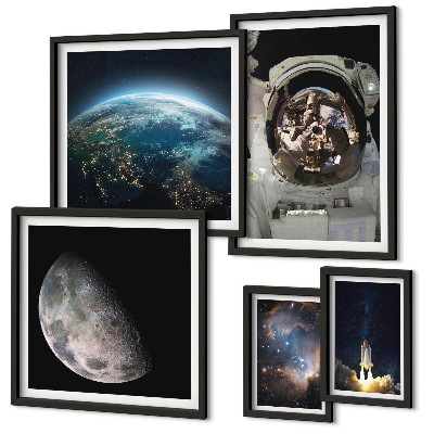 Väggdekoration tavelset Astronauternas rymdupptäckter