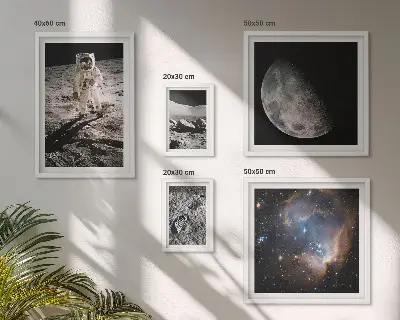 Kosmiska upptäckter och hemligheter tavelvägg med 5 tavlor