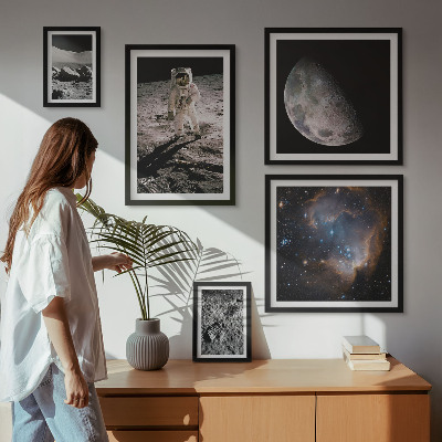 Tavelvägg med 5 tavlor Kosmiska upptäckter och hemligheter