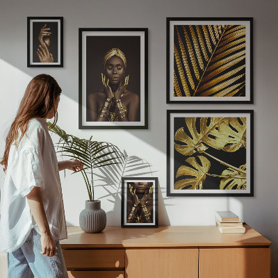 Väggdekoration tavelset Glamourporträtt av kvinnor i naturen