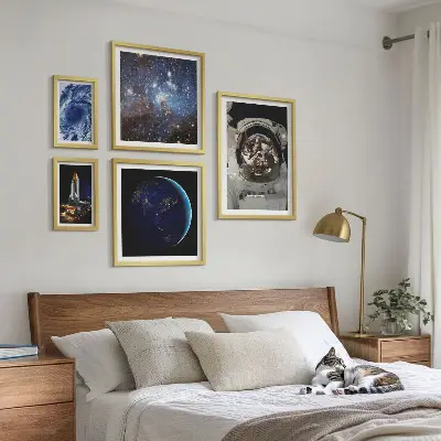 Astronauternas rymdupptäckter set om 5 tavlor