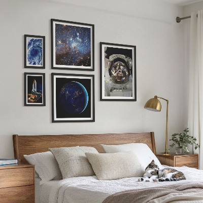Set om 5 tavlor Astronauternas rymdupptäckter