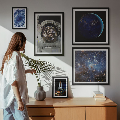 Set om 5 tavlor Astronauternas rymdupptäckter