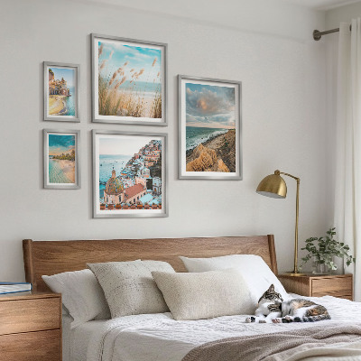 Set om 5 tavlor Världens strandlandskap