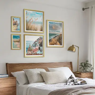 Världens strandlandskap set om 5 tavlor