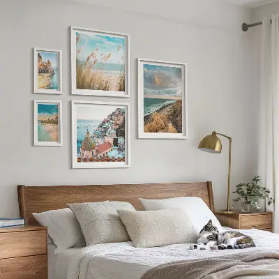 Världens strandlandskap set om 5 tavlor