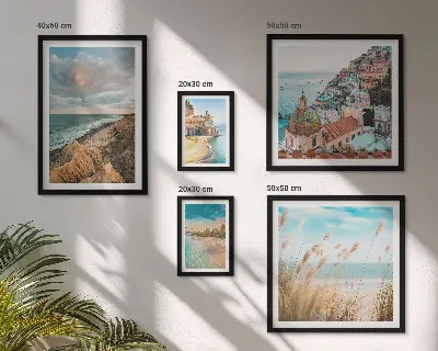 Världens strandlandskap set om 5 tavlor